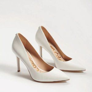 SAM EDELMAN HAZEL POINTED TOE HEEL BRIGHT WHITE SIZE 7.5